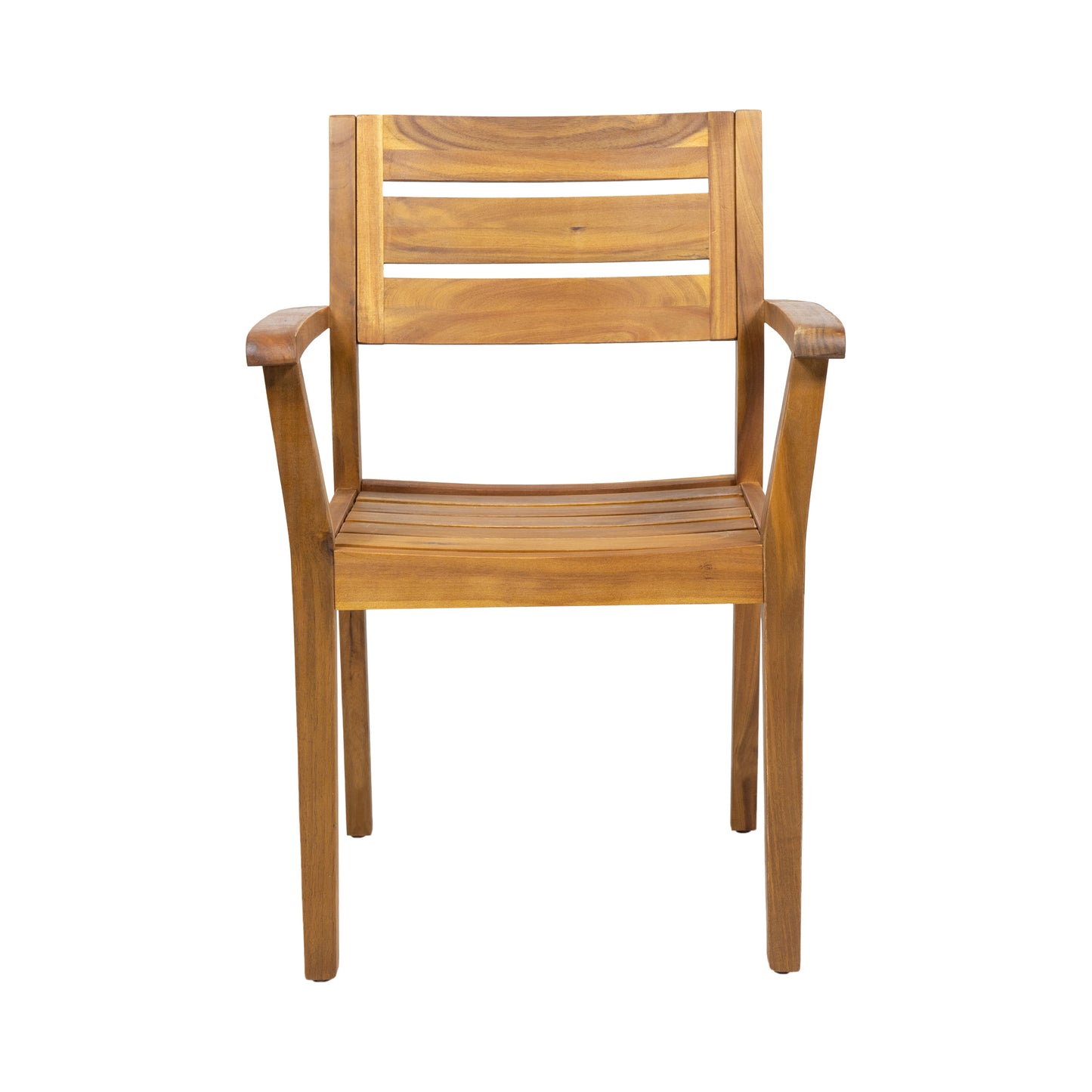 STAMFORD Dining Chairs Set of 2,Acacia Wood Patio Armchair,for Backyard, Poolside, Garden,Teak