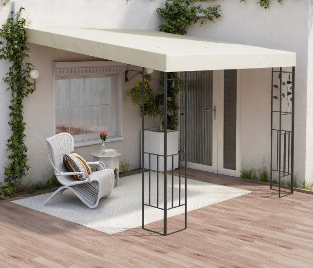Metal Patio Canopy with Drainage Holes,Outdoor Pergola Canopy,for Backyard, Garden
