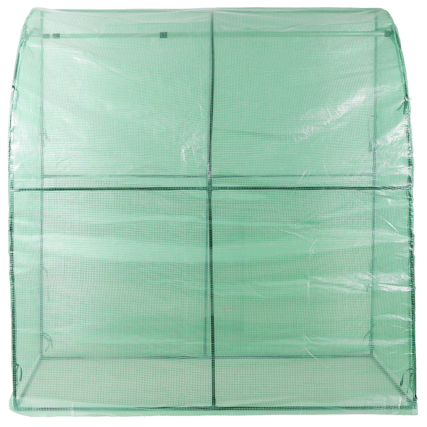 3 Tier Lean-To Portable Greenhouse, Heavy Duty Indoor Outdoor Garden Greenhouse with Wire Shelves, 2 Roll-Up Zipper Doors, Easy Assembly, 79"x39"x83", PE Weatherproof Cover