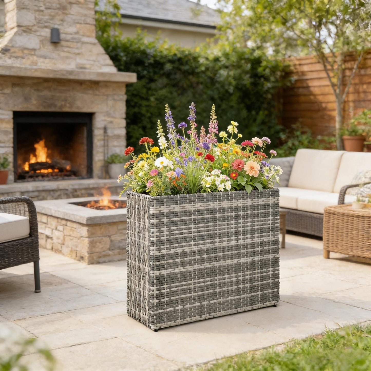 Patio Elevated Planter Box,Raised Garden Bed