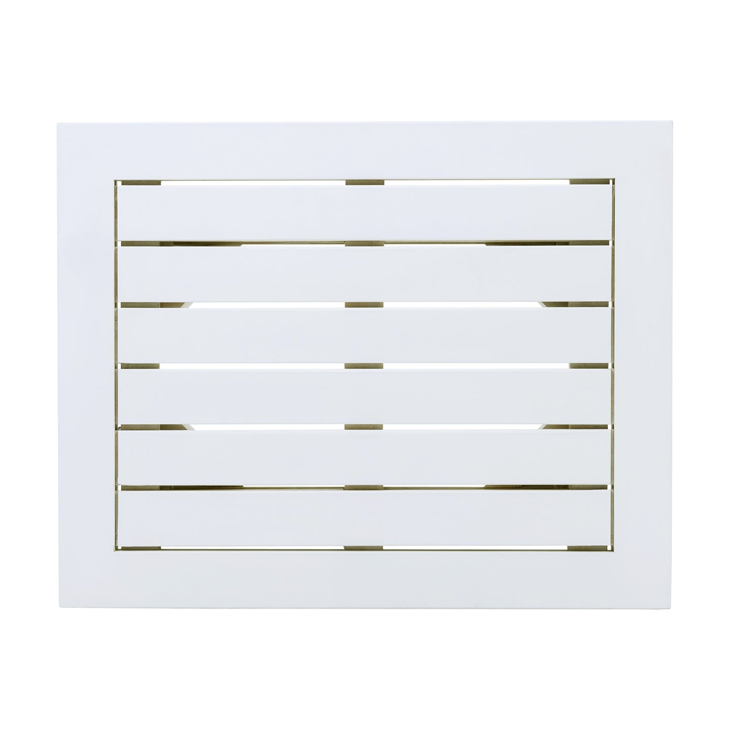 SELMA Acacia wood Accent Side Table in White PU, Weather-Resistant Rectangular End Table for Patio, Garden, Lawn, and Living Room(White PU)