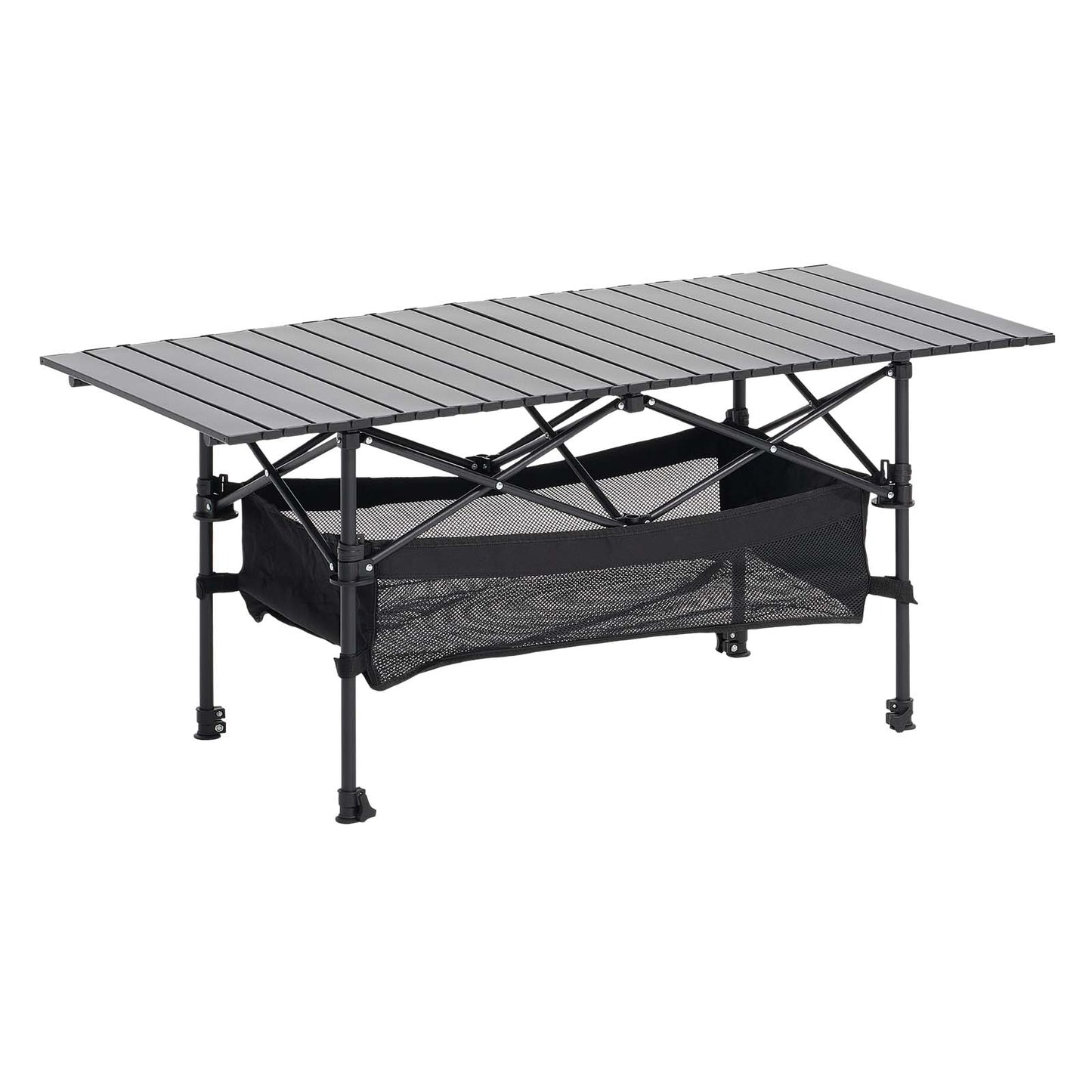 Folding Portable Camping Table Aluminum Outdoor Picnic Roll up Table Storage Bag