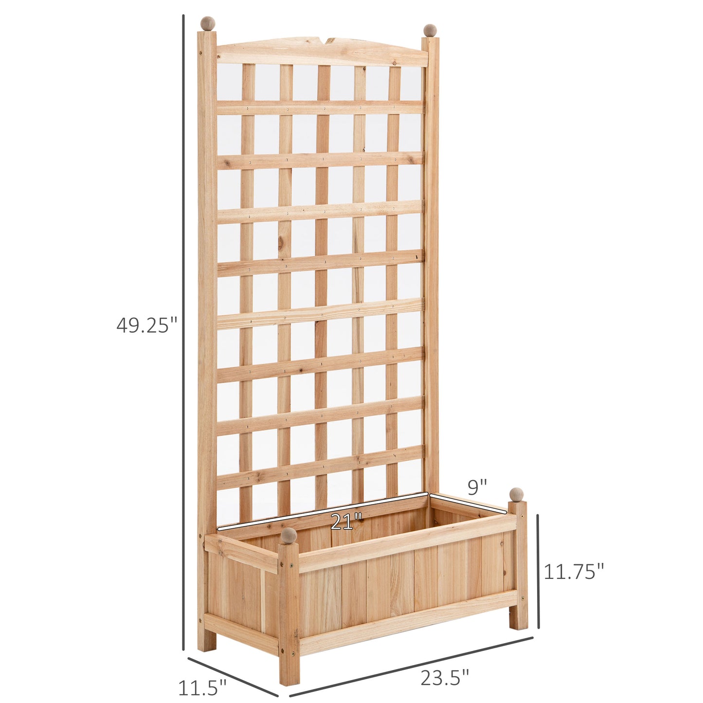 Flower shelf Wooden Raised Garden Bed , Outdoor Planter Box