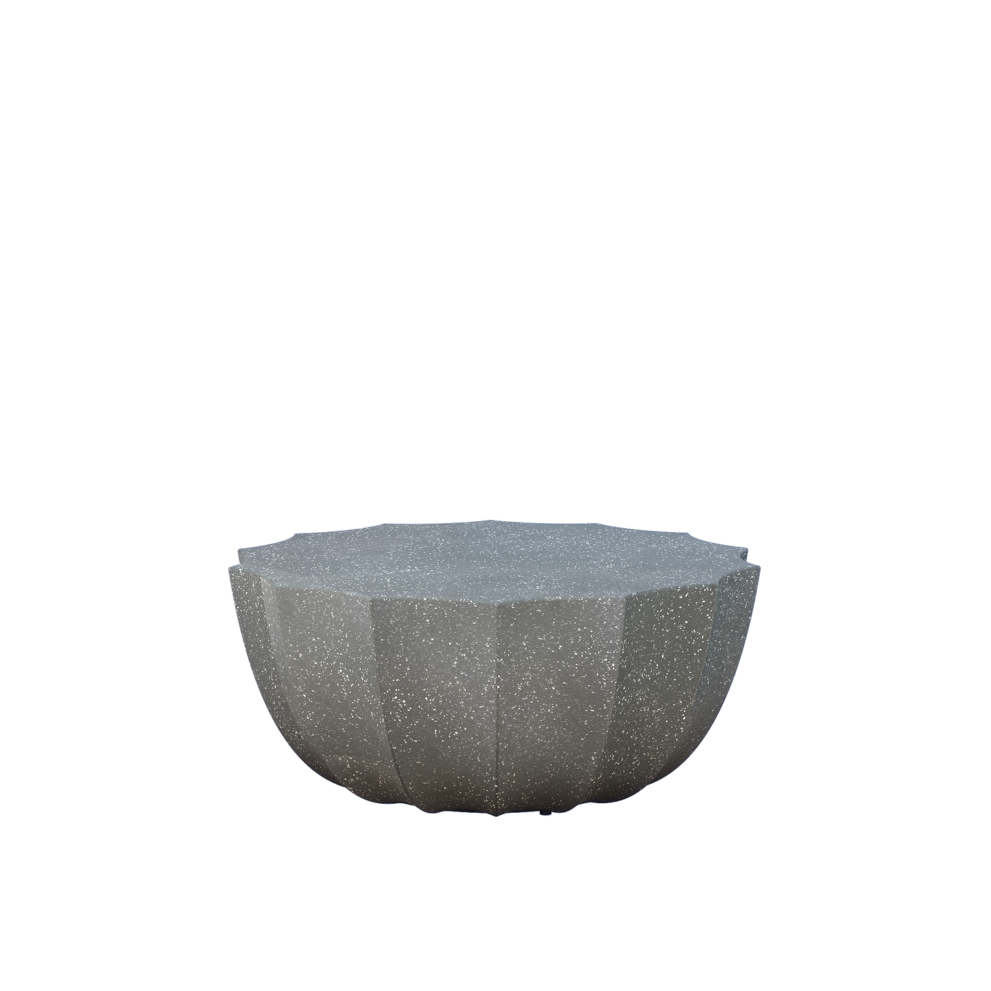 35.43" Modern Outdoor and Indoor Waterproof Coffee Table, Durable MgO Cement Design, Suitable for Terraces, Gardens, Backyards and Living Rooms ( Grey)