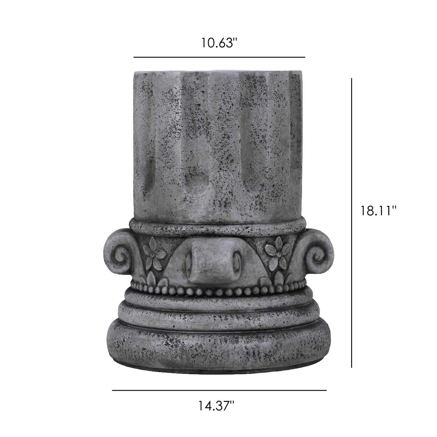 Cement Outdoor End Tables for Patio, GardenAccent Table, Modern Small Round Side Tablefor Outside, Tree Stump Garden Stool DrumTable indoor and Outdoor