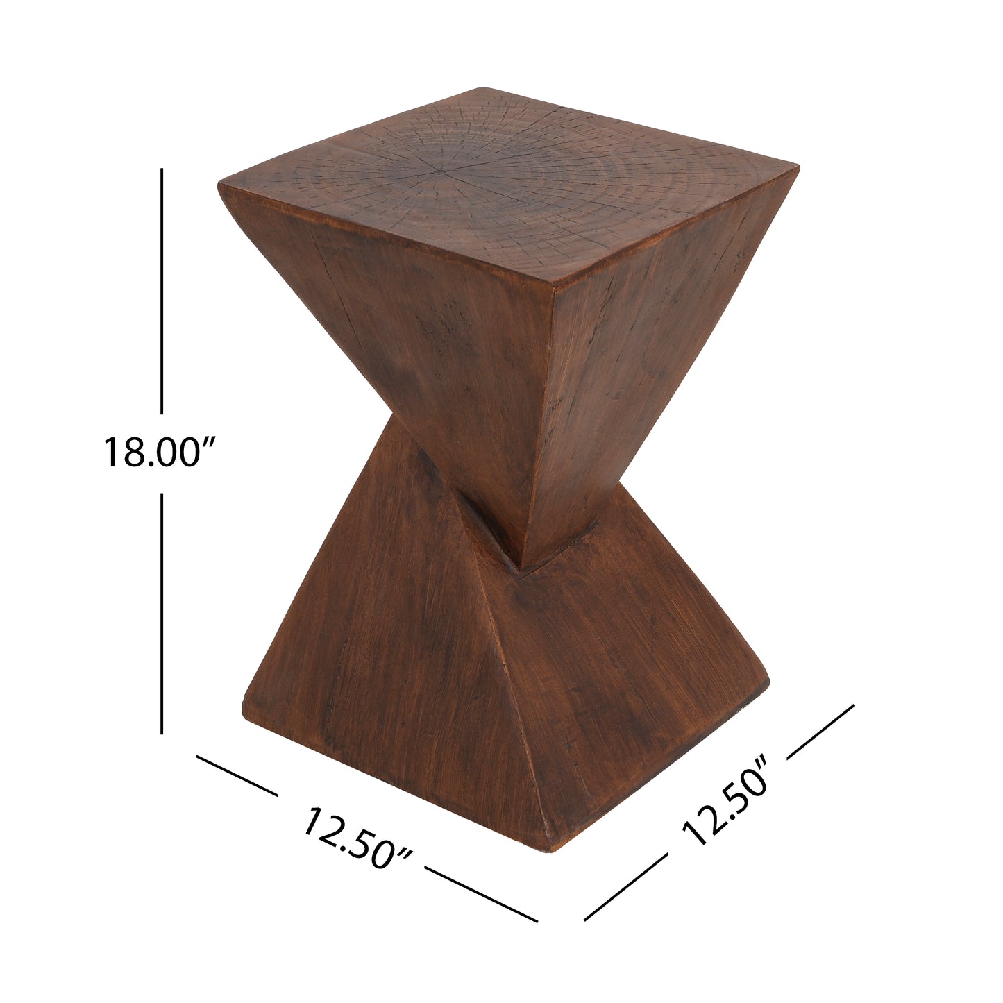 TESS Modern Side Table – Stylish Cent Table Compatible with Living Room, Bedroom, or Office – Versatile Home Furniture with Design and Sturdy Construction,Dark Brown Color