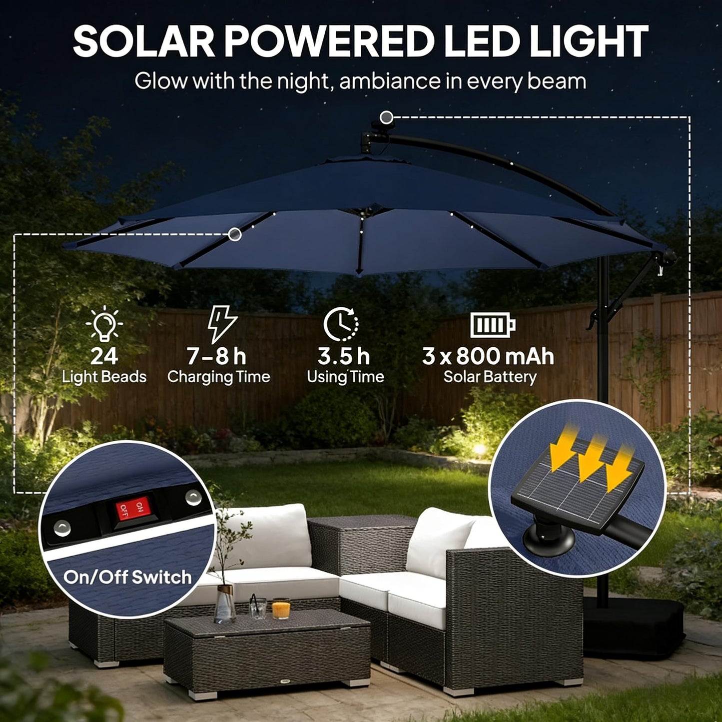Modern Garden Umbrella,Outdoor Umbrella,Cantilever Patio Umbrella