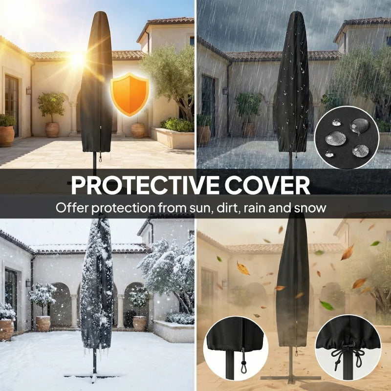 Large Outdoor Hanging Cantilever Umbrella,Patio Umbrella