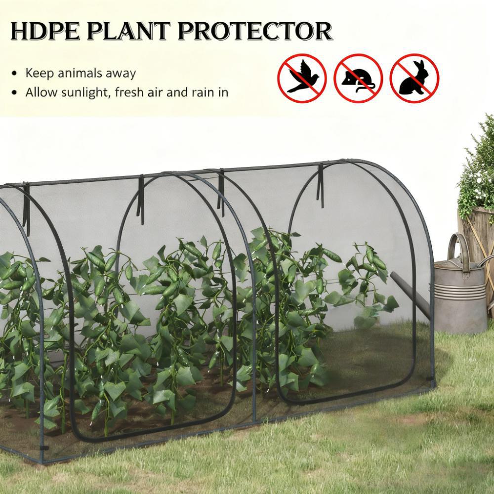 Plant Protection Tent,Crop Cage with Two Zippered Doors,Storage Bag and Ground Stakes, for Garden,Yard,Lawn