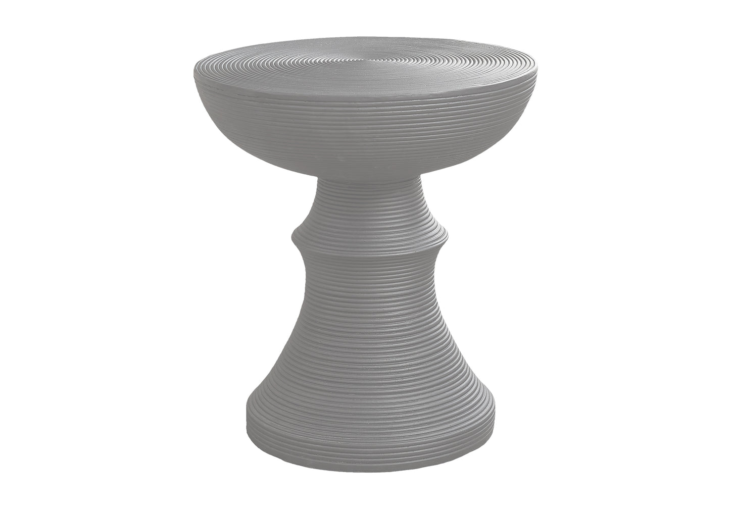 Accent Table, 25"h, Indoor Or Outdoor, Side Table, End, Bedroom, Living Room, Nightstand, Round, Grey, Contemporary, Modern
