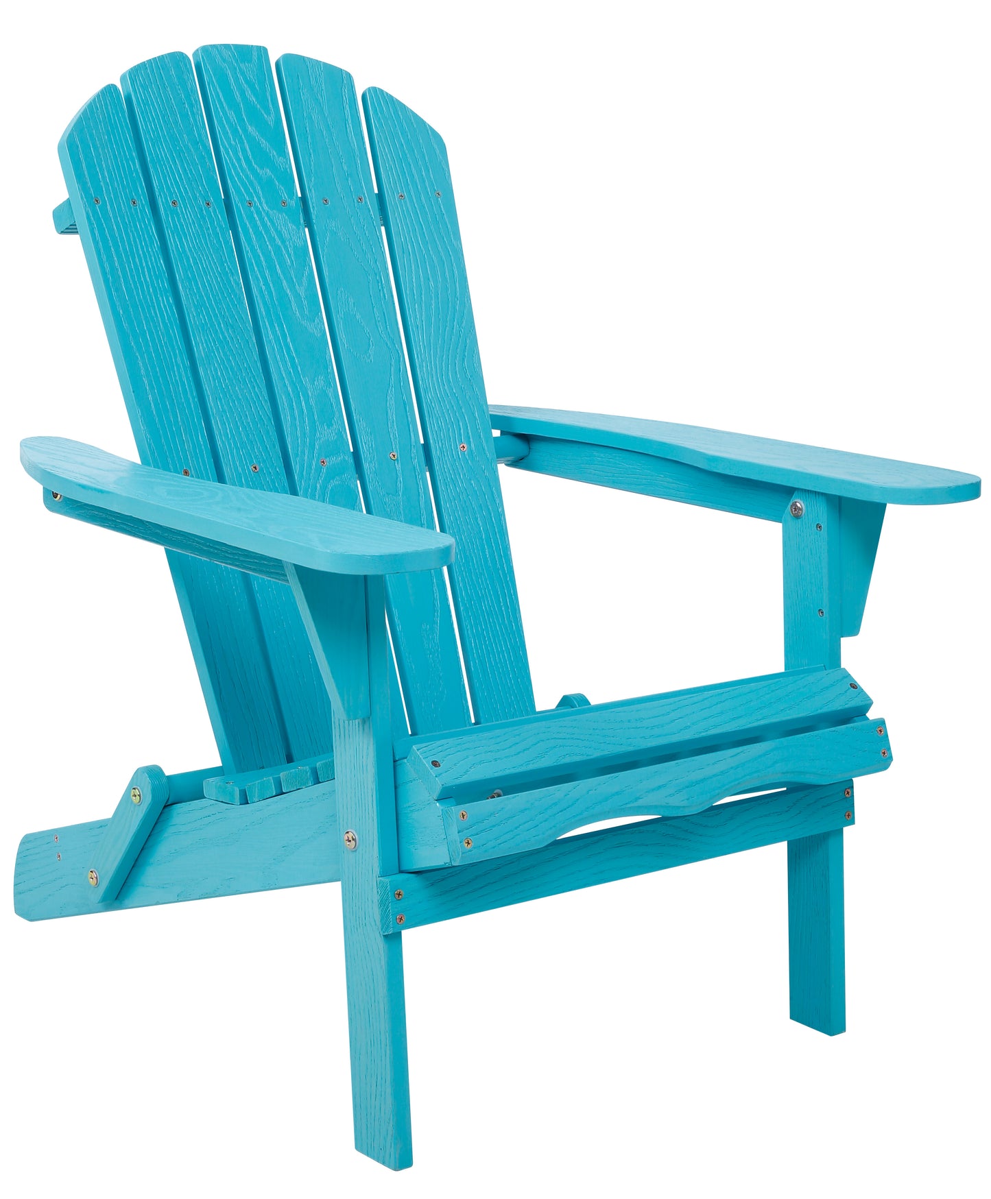 Wood Lounge Patio Chair for Garden Outdoor Wooden Folding Embossed Adirondack Chair Solid Wood Lounge Patio Chair with Wood Grain