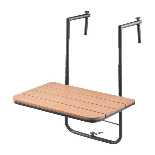 Balcony Hanging Table 25 x 24 in Outdoor Patio Railing Bar Table Adjusable