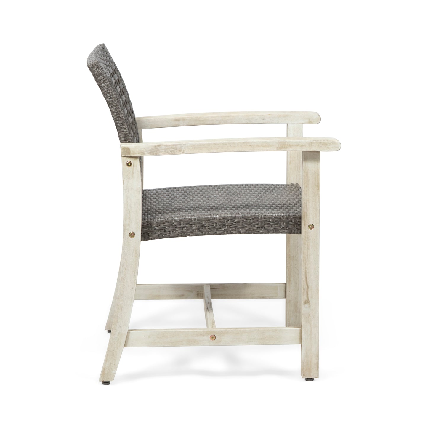 HAMPTON WOOD AND WICKER DINING CHAIR( SET OF 2 )