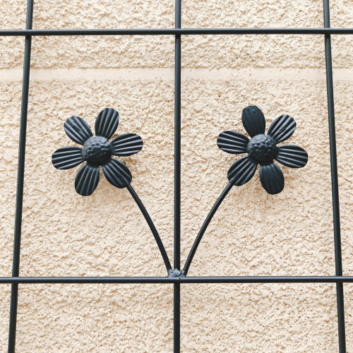2-Pack Outdoor 86.7 in. x 19.7 in. Metal Garden Trellis Rustproof Trellis, Climbing Plants Support Wire Butterfly Black