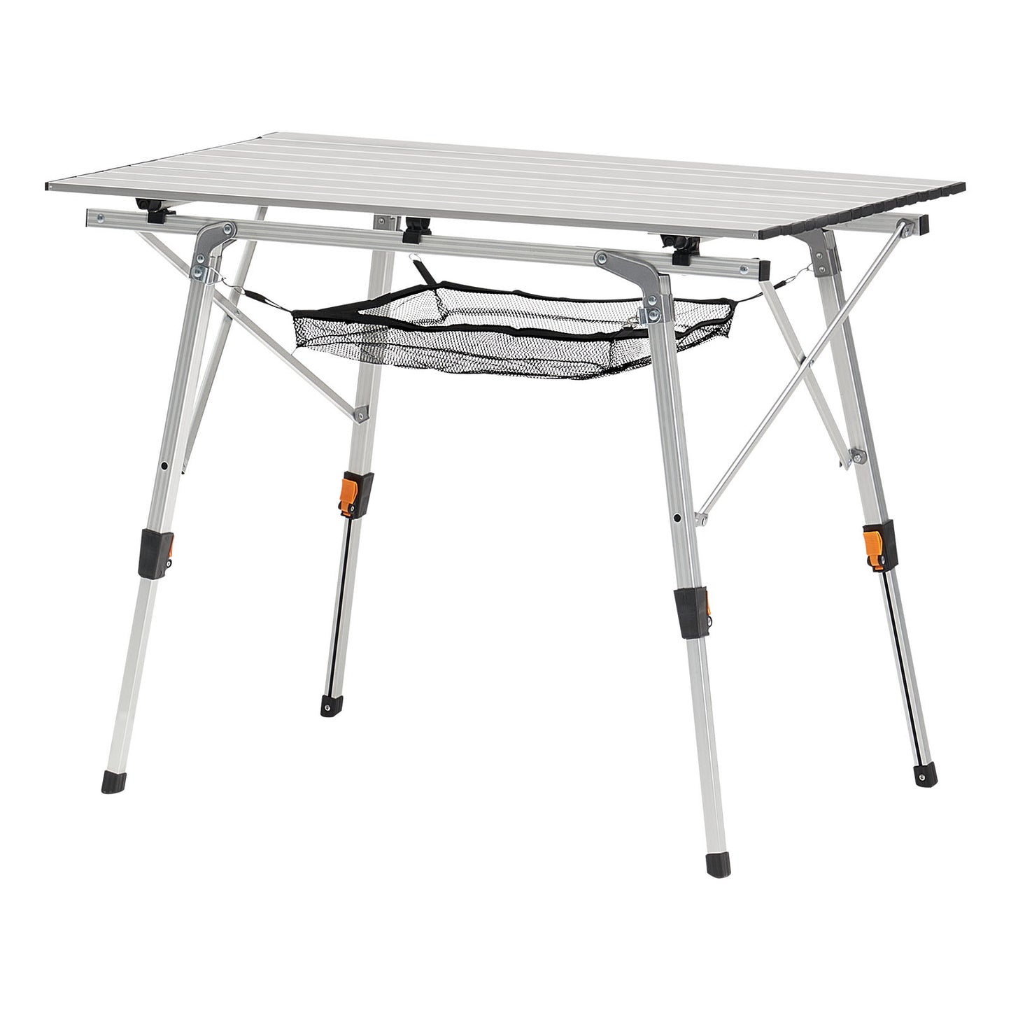 Folding Portable Camping Table Aluminum Outdoor Picnic Roll up Table Mesh Layer