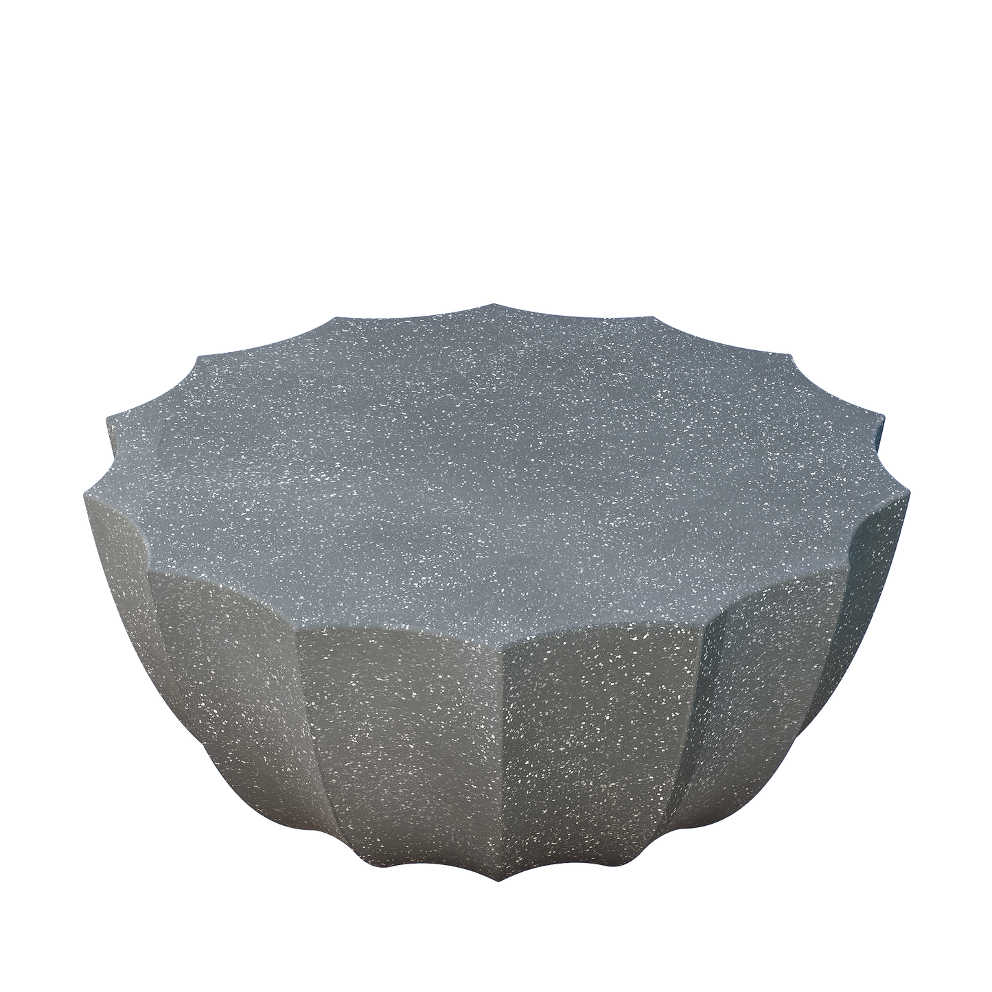35.43" Modern Outdoor and Indoor Waterproof Coffee Table, Durable MgO Cement Design, Suitable for Terraces, Gardens, Backyards and Living Rooms ( Grey)