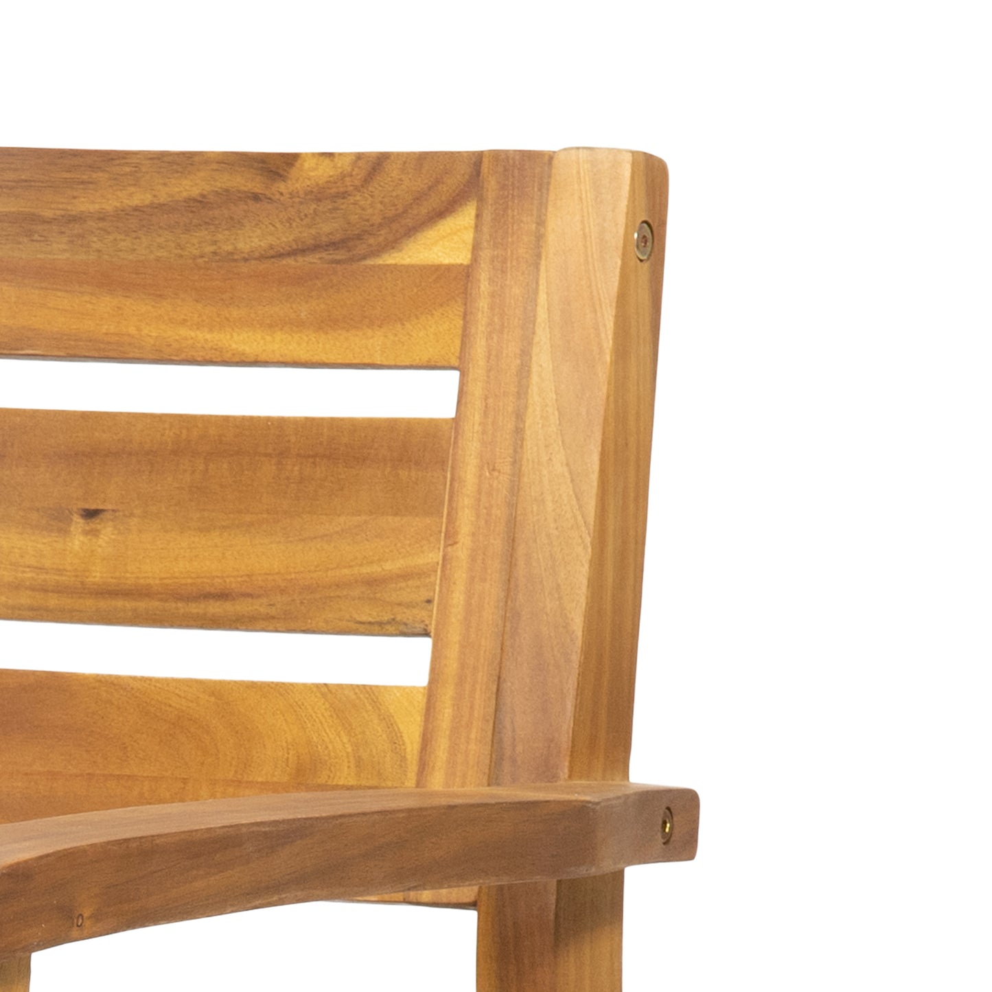 STAMFORD Dining Chairs Set of 2,Acacia Wood Patio Armchair,for Backyard, Poolside, Garden,Teak