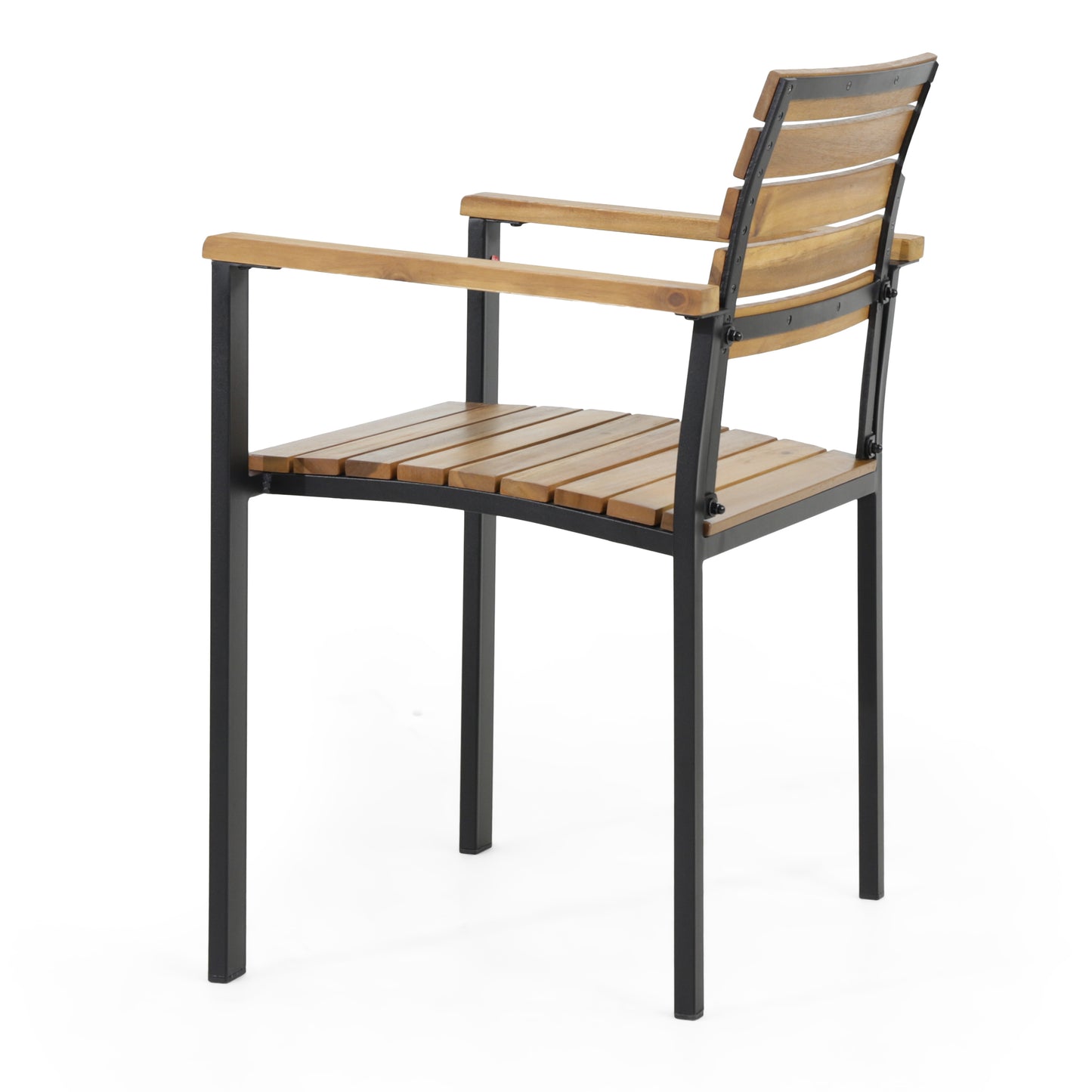 LARIS WOOD AND METAL CHAIR
