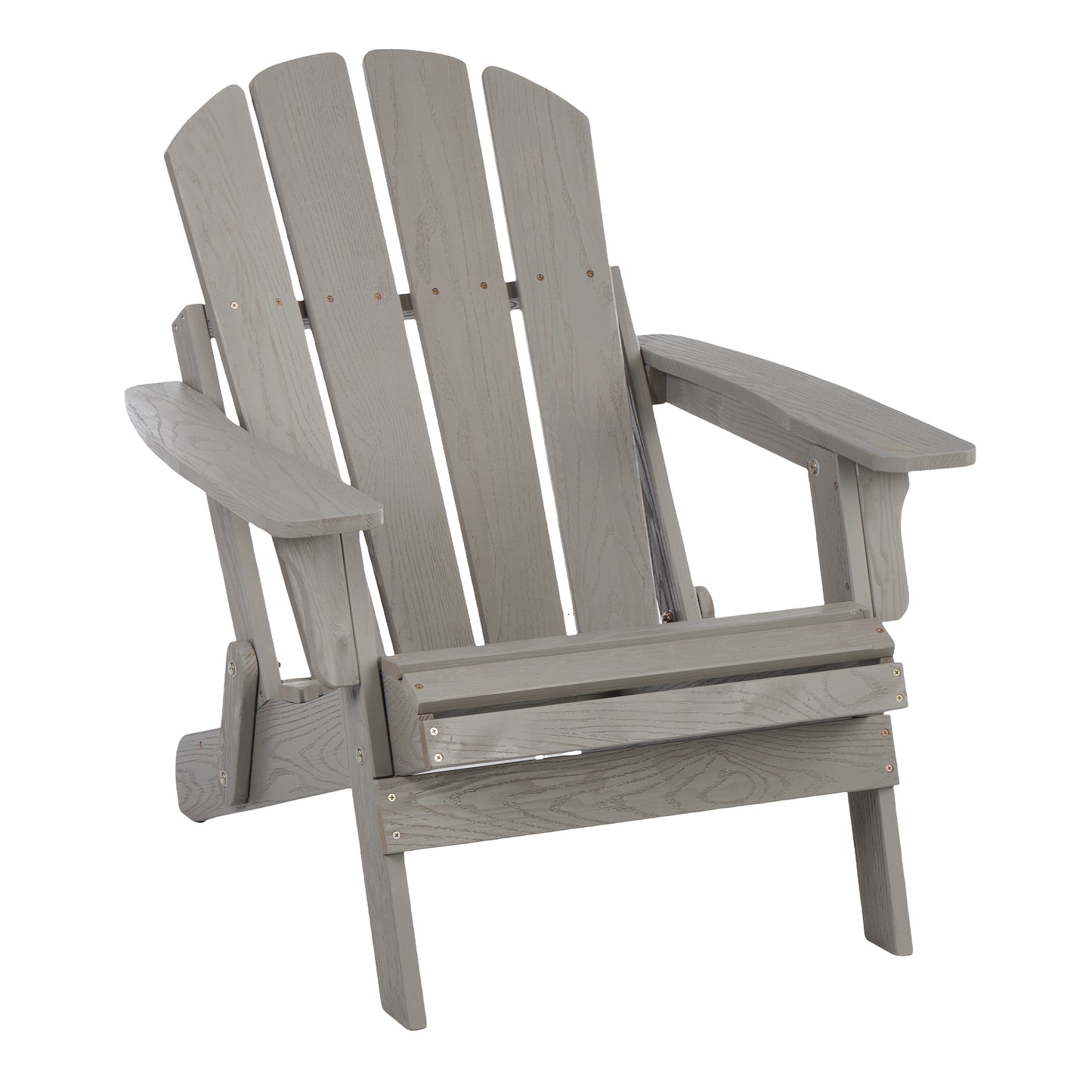 Oversize Embossed Wooden Outdoor Folding Adirondack Chair with Pre-Assembled BackRest & SeatBoard, Wood Patio Chair for Garden Backyard Porch Pool Deck Firepit