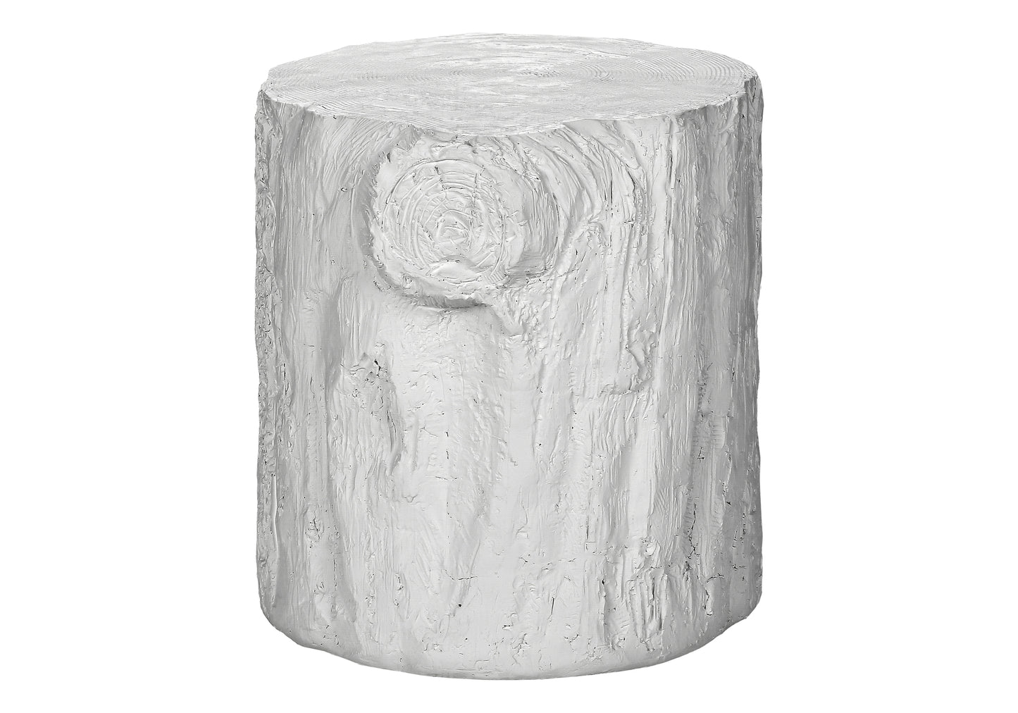 Accent Table, 25"h, Indoor Or Outdoor, Drum, End, Nightstand, Round, Side Table, Living Room, Bedroom, White, Contemporary, Modern