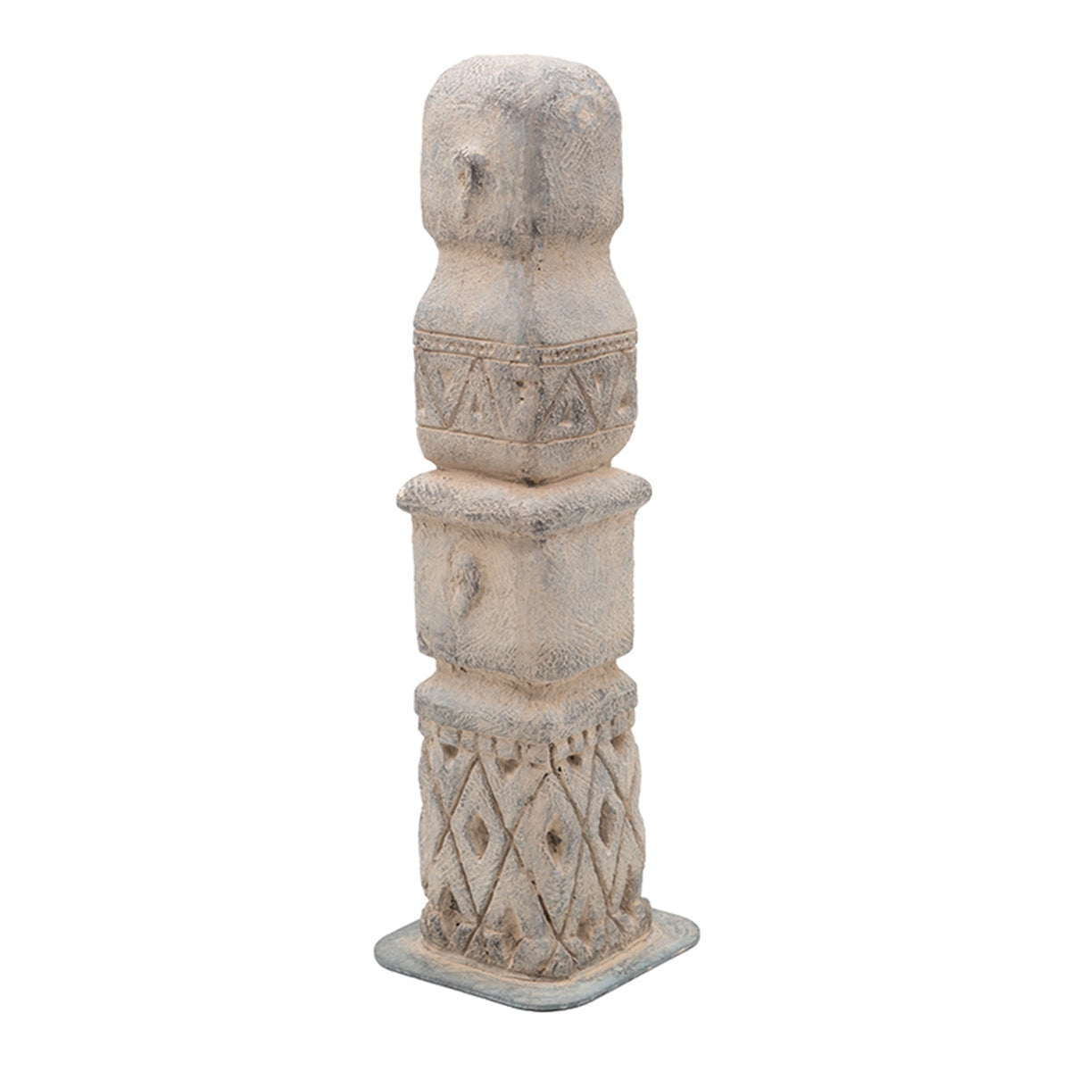 3.5x3.5x15.7" Ancient Tribe Decor, Indoor Outdoor Garden Decor
