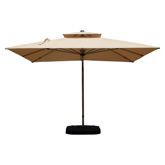 9 ft. Aluminum Cantilever Tilt Patio Umbrella with Center Pole, Beige (Base Not Included)