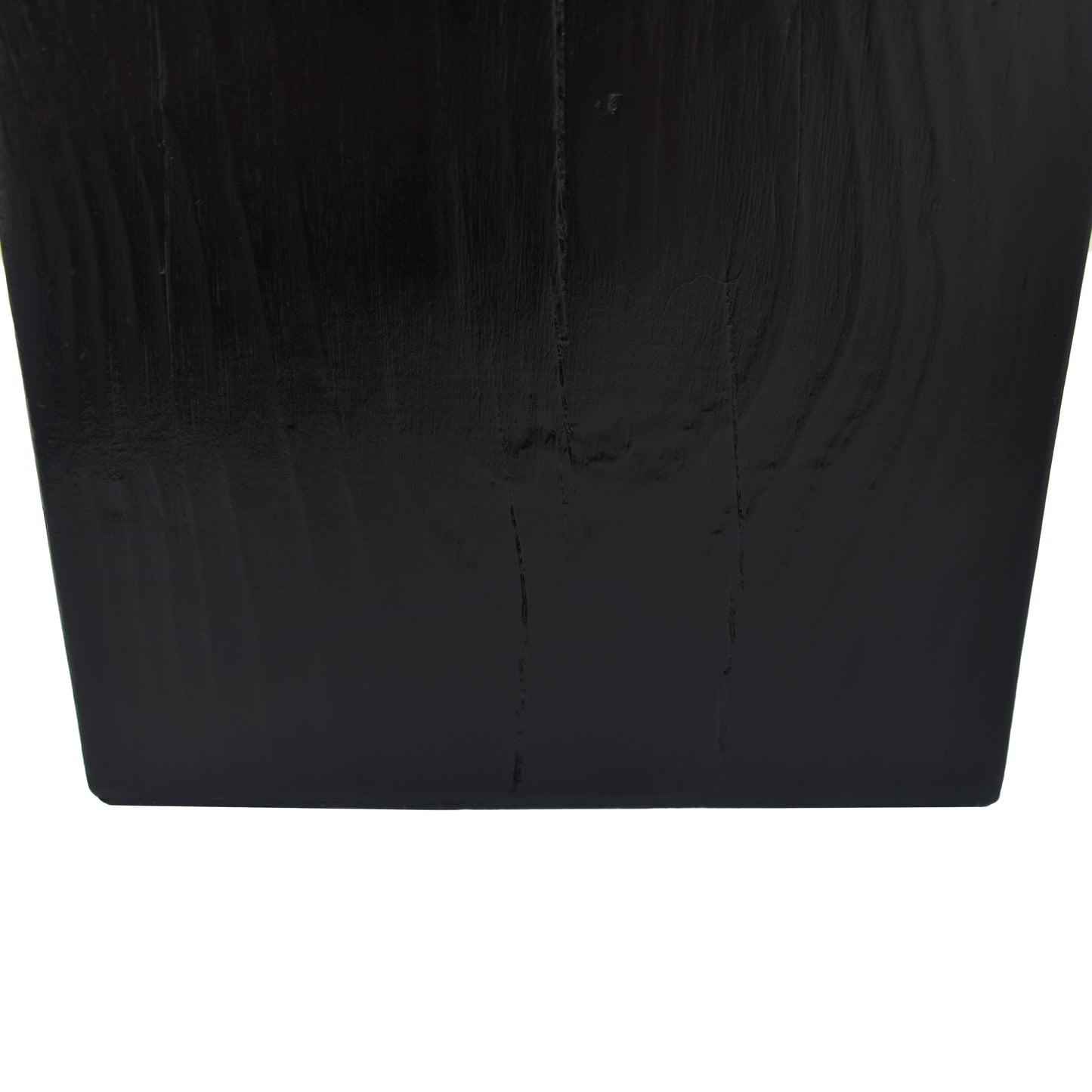 Wood-Look Square-Column MGO End Table,  H33.75",Wood-Like Distressed Finish, Mix with Different Heights, Indoor Outdoor Use,Black Color