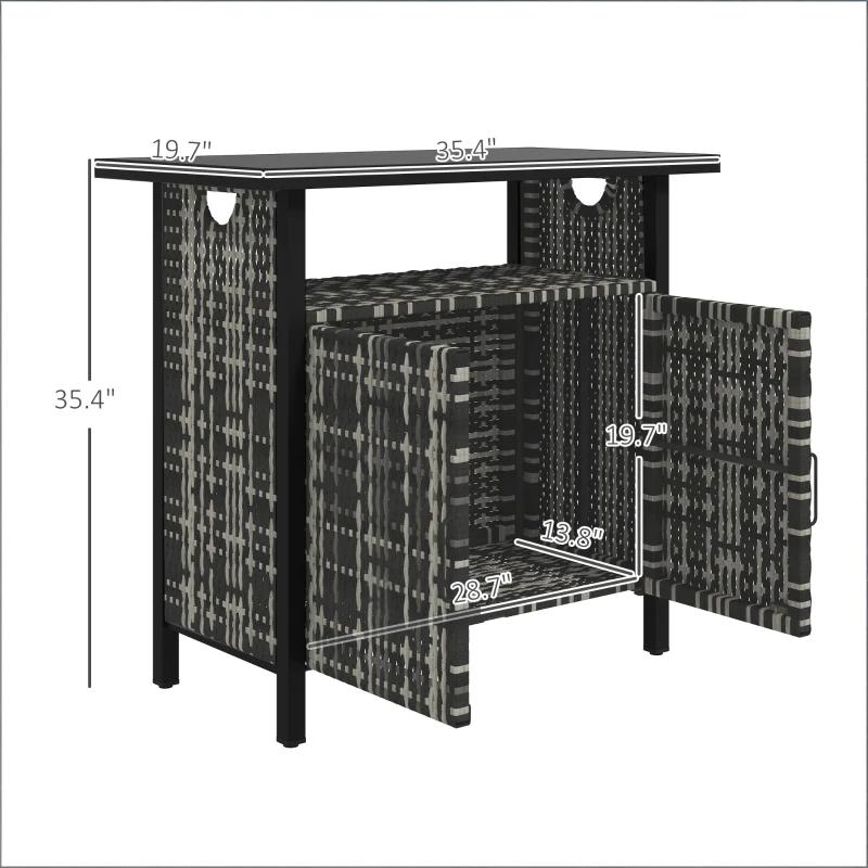 Outdoor Coffee Table,Outdoor Towel Storage Cabinet Organizer,Outdoor Bar Table