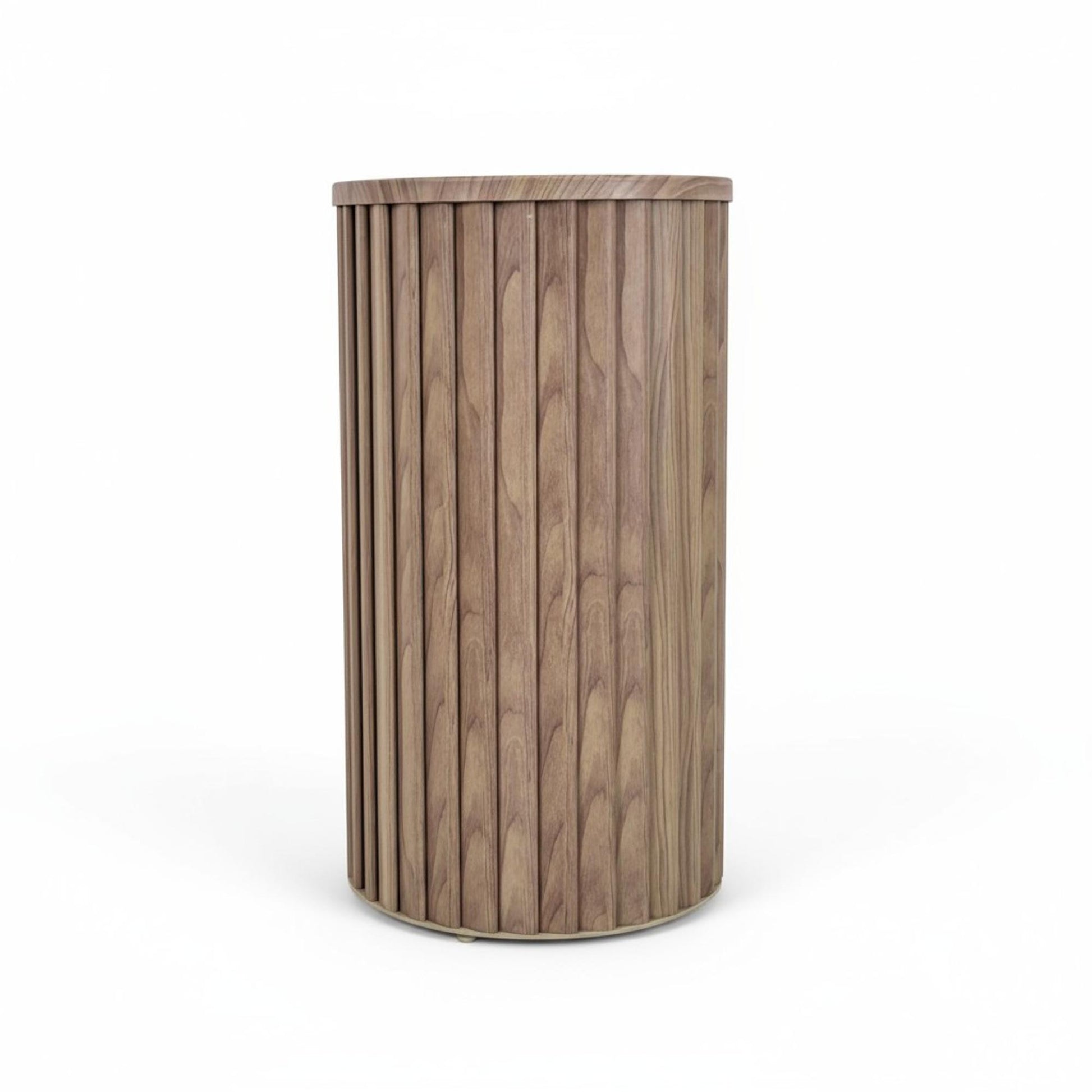 Round Strata Column Planter LG - Ash Brown