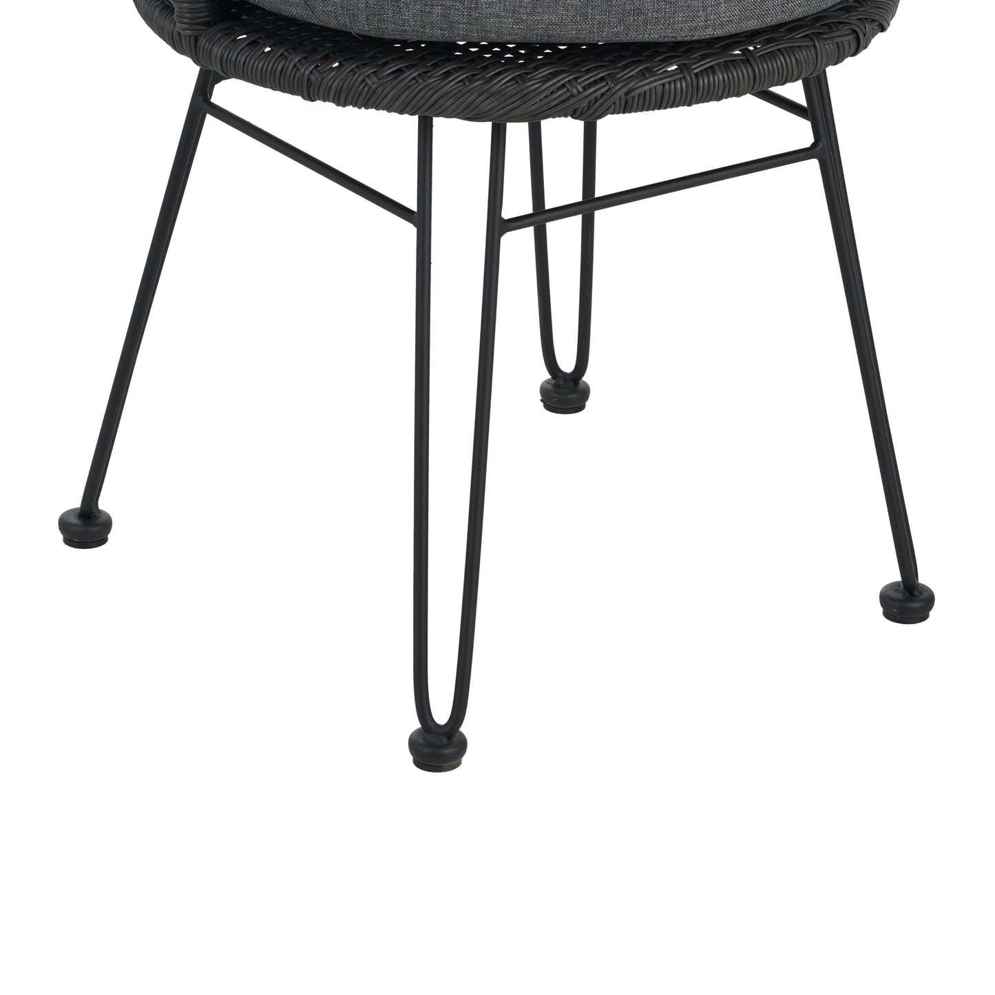 TAVON CHAIR,2PCS with 2 Cushions,Gray