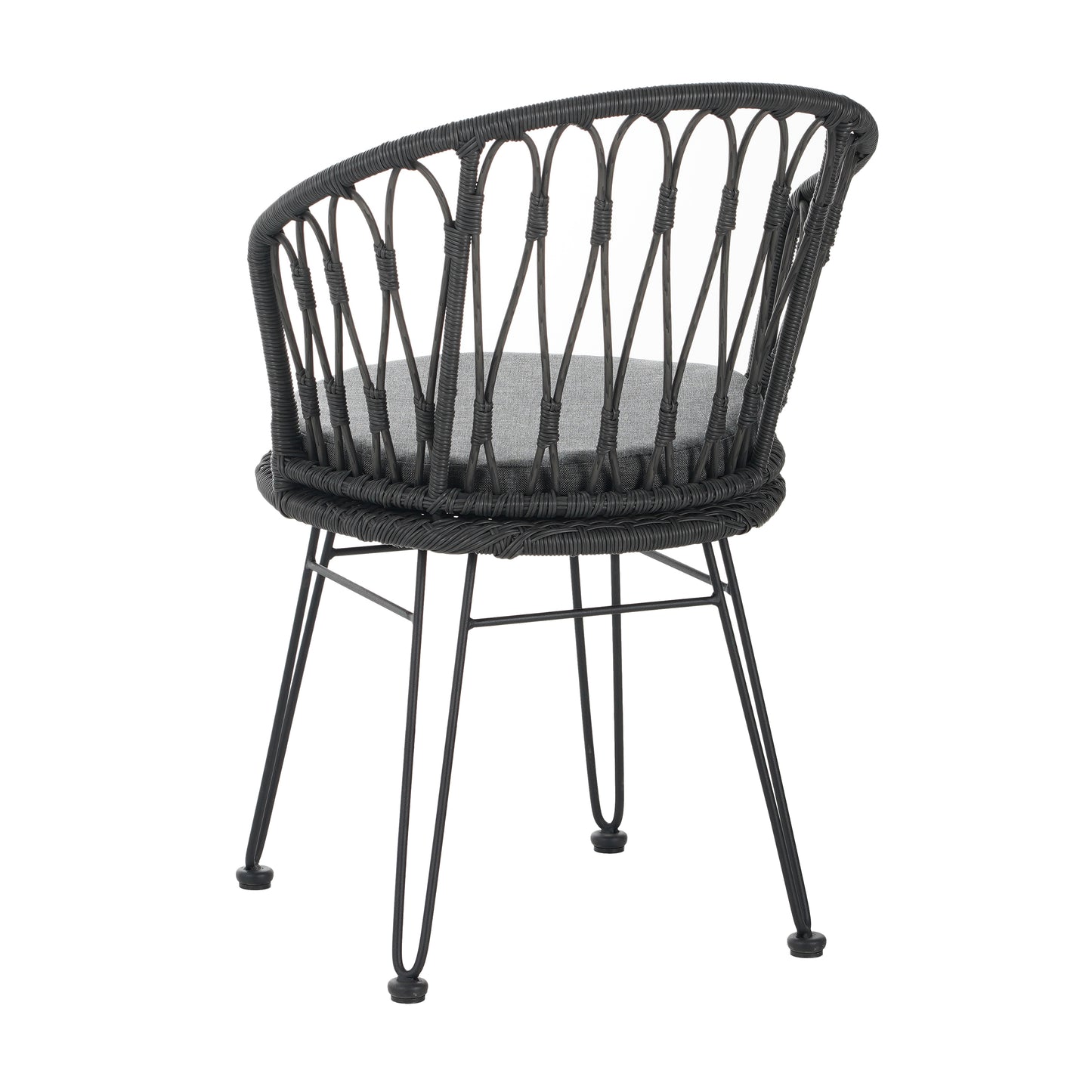 TAVON CHAIR,2PCS with 2 Cushions,Gray