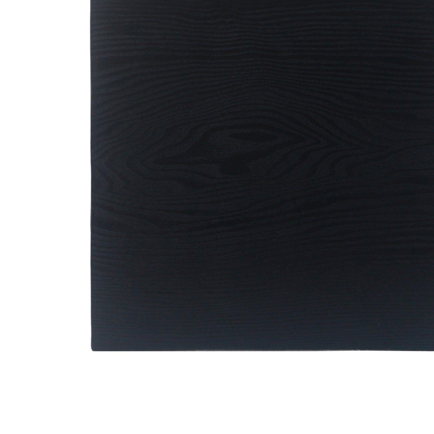 14.25" Black Prismatic Symmetry Concrete Side Table with Smooth Wood Grain Texture and Modern Prismatic Shape – Weather-Resistant Accent for Patio, Garden, or Balcony