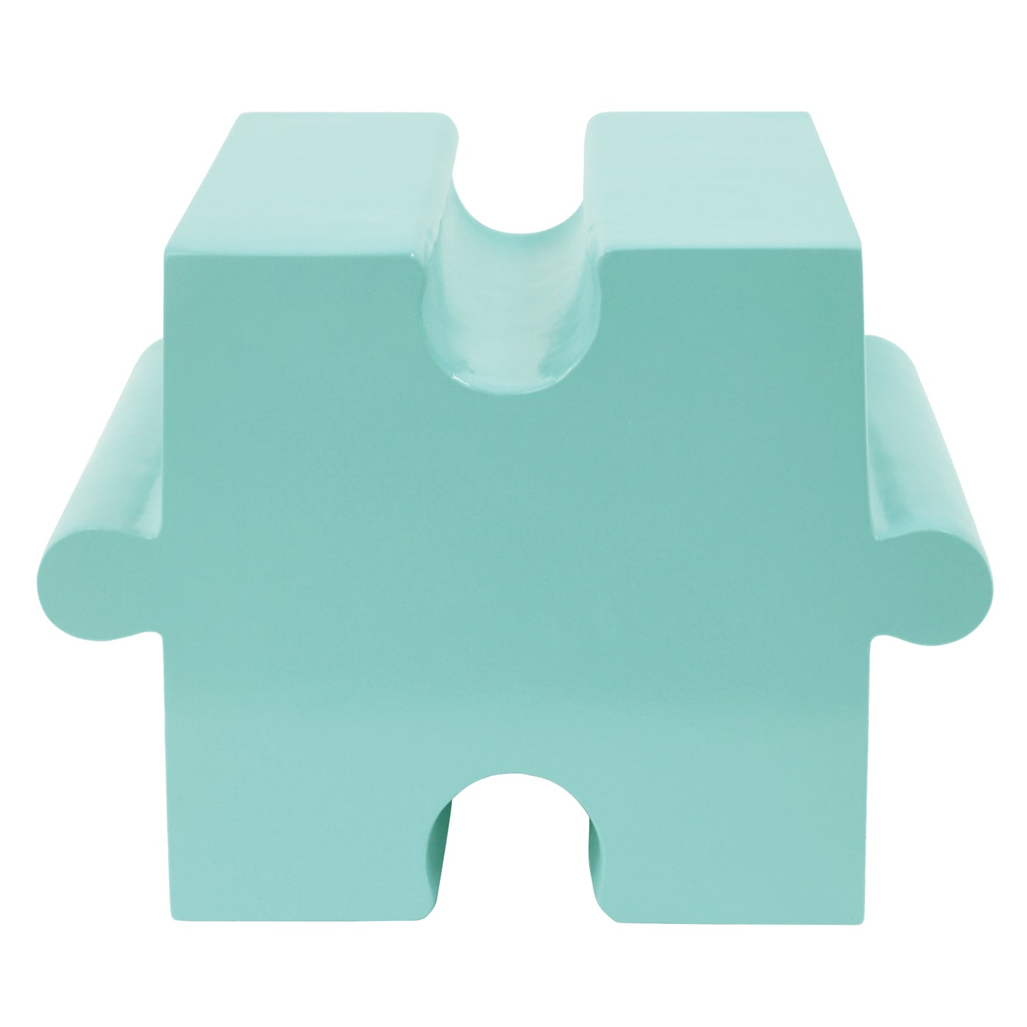 Puzzle Art Side Table, Modular Concave Edge MGO Table - Buy Singles or Combine for Custom Layouts, Indoor & Outdoor,Light Green Color