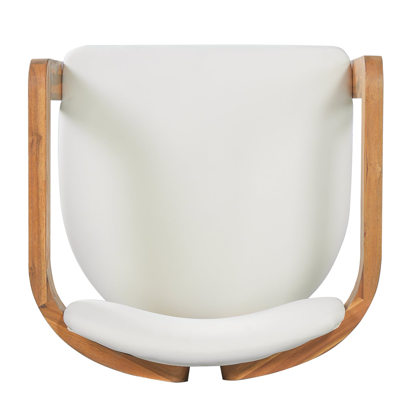 Set of 2 Outdoor Acacia Wood Dining Chairs with Cushions, Modern Solid Wood Armchairs with Weather-Resistant Upholstery for Patio, Garden, Balcony & Backyard,Beige Cushion