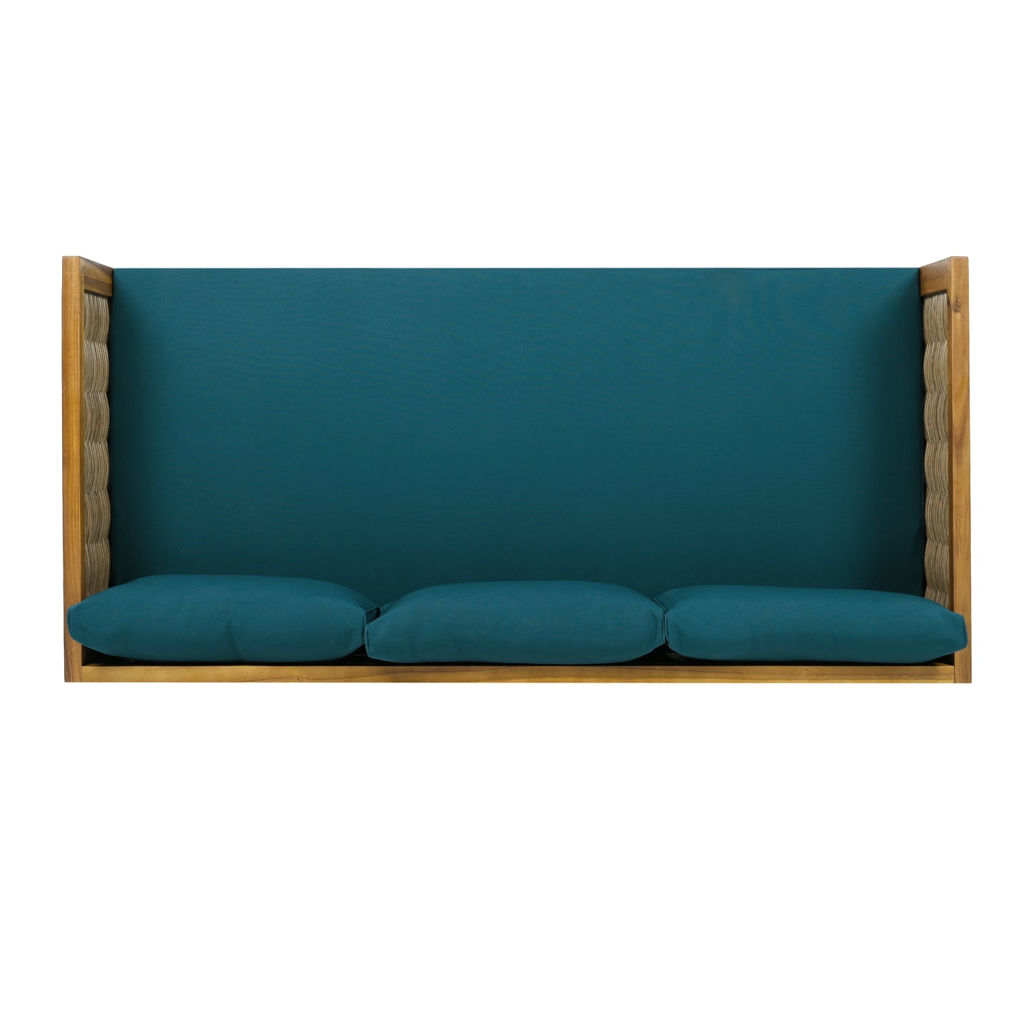 CLAREMONT 3 SEATER DAYBED WITH RATTAN ARMS (TEAK CUSHION)