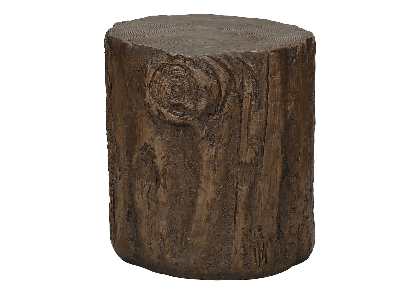 Accent Table, 25"h, Indoor Or Outdoor, Drum, End, Nightstand, Round, Side Table, Living Room, Bedroom, Walnut, Contemporary, Modern