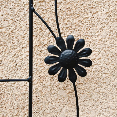 71 in. H x 19.7 in. W-2 Pack Black Metal Garden Trellis Rustproof Climbing Plant Supports for Outdoor Flowers, Vines