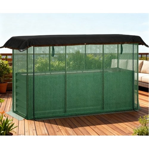 70.75 in. L x 23.5 in. W x 22.75 in. H Beige Steel Raised Garden Bed