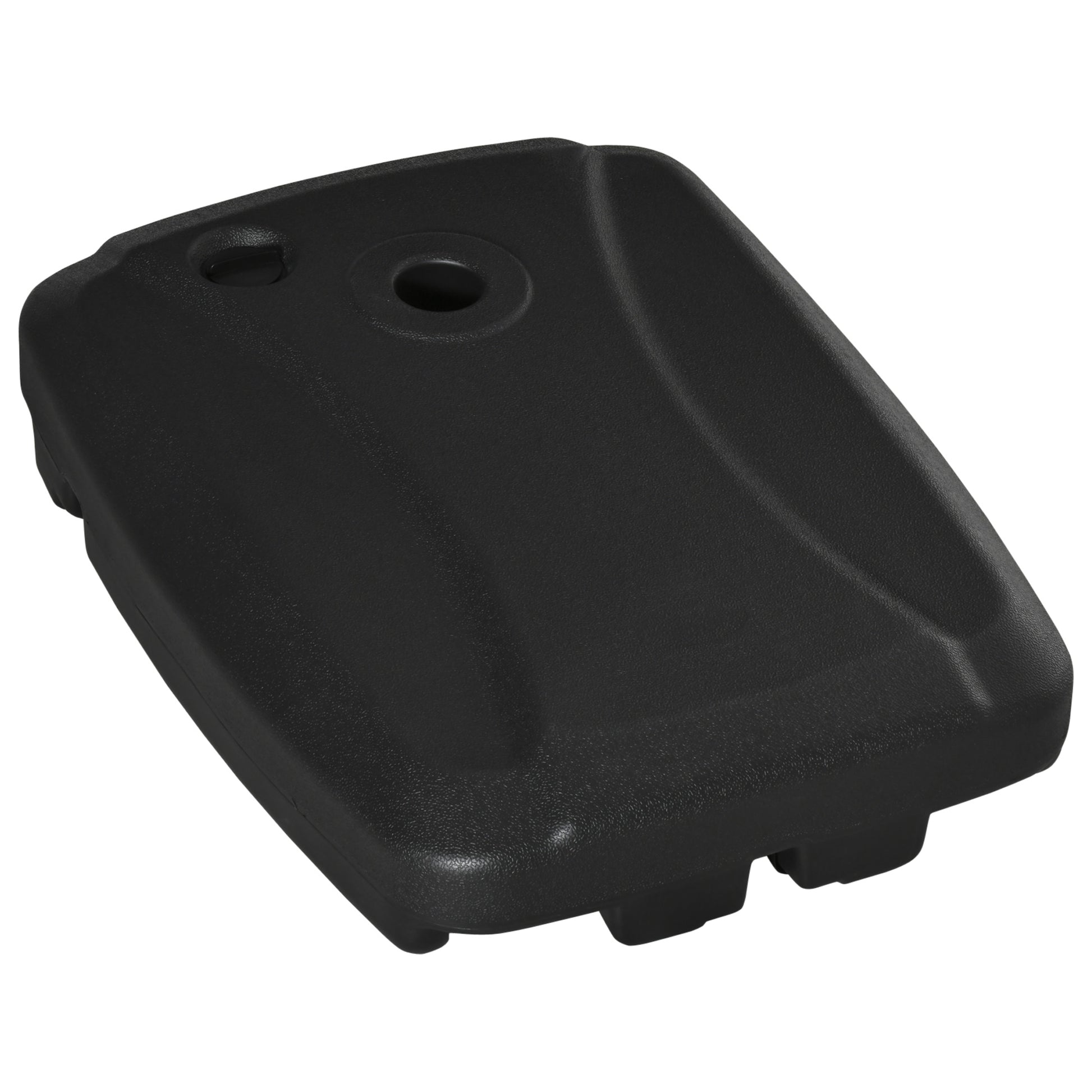 Outsunny Cantilever Umbrella Base, 165 lbs. Capacity, Portable Offset Umbrella Stand on Wheels, Mobile, Heavy-Duty, Fillable with Water or Sand, Black