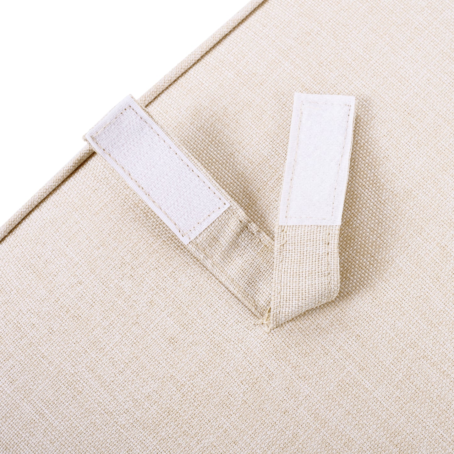 Patio Lounge Chair, Outdoor Club Chair with Beige Cushion and White Acacia Wood Frame