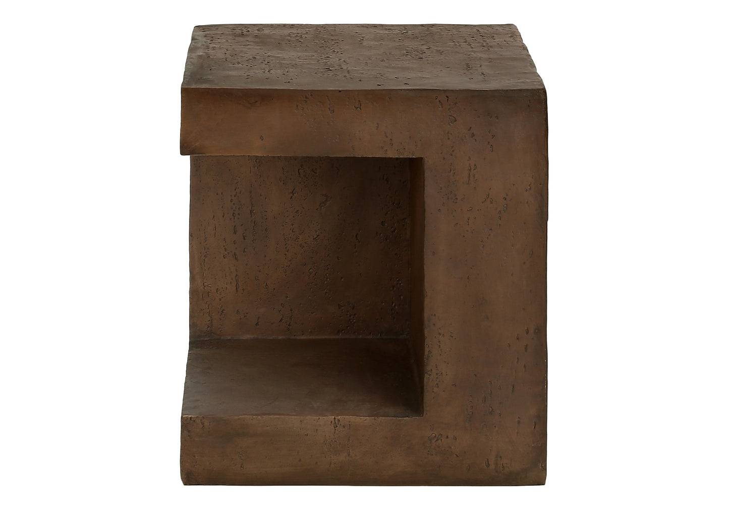 Accent Table, 25"h, Indoor Or Outdoor, Side Table, Nightstand, End, Square, Bedroom, Living Room, Walnut, Contemporary, Modern
