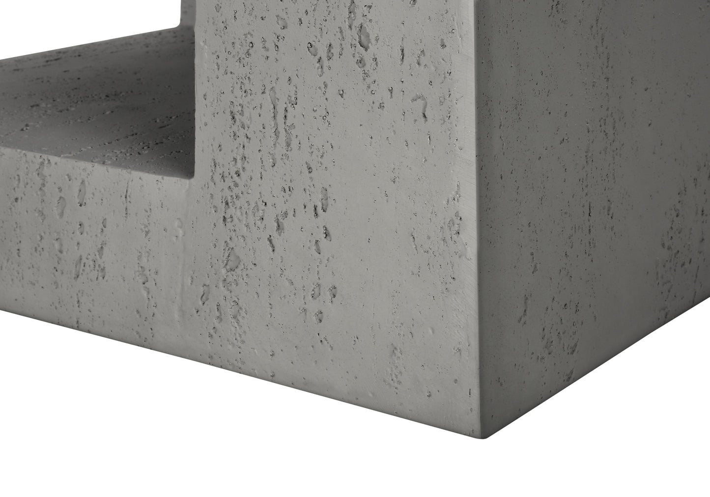 Accent Table, 25"h, Indoor Or Outdoor, Side Table, Nightstand, End, Square, Bedroom, Living Room, Grey, Contemporary, Modern