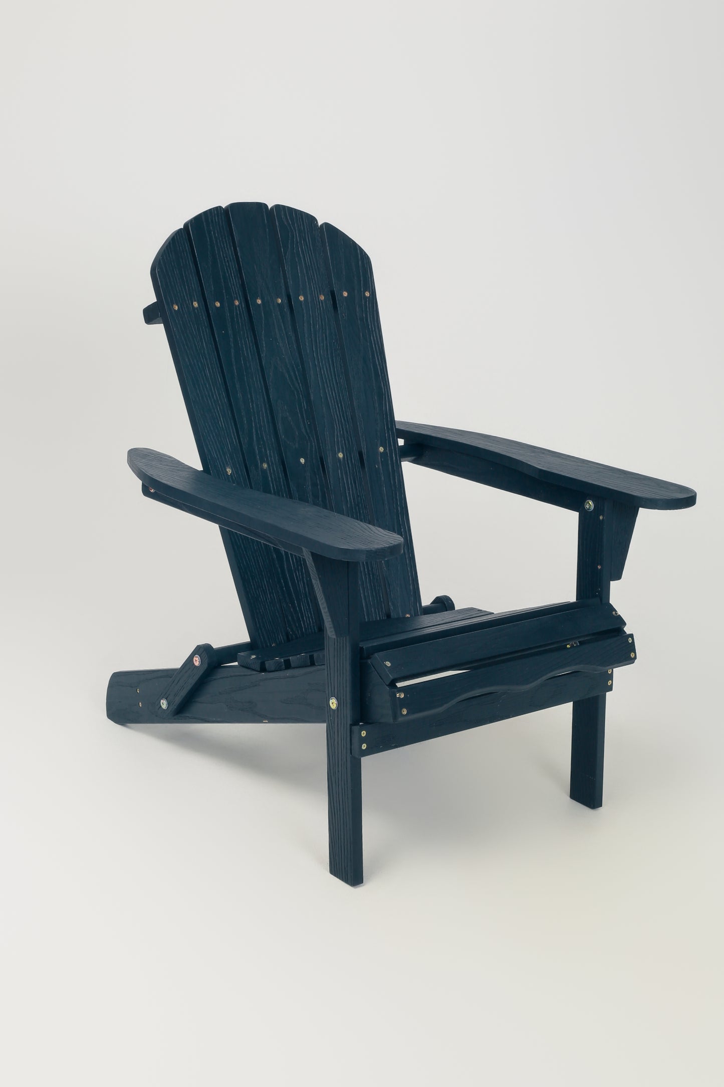 Wood Lounge Patio Chair for Garden Outdoor Wooden Folding Embossed Adirondack Chair Solid Wood Lounge Patio Chair with Wood Grain