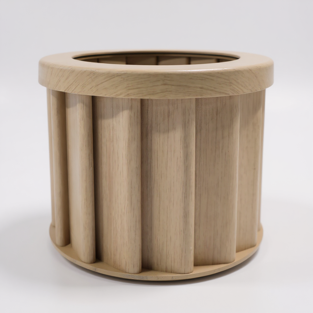 Round Strata Planter SM - Beige Brown