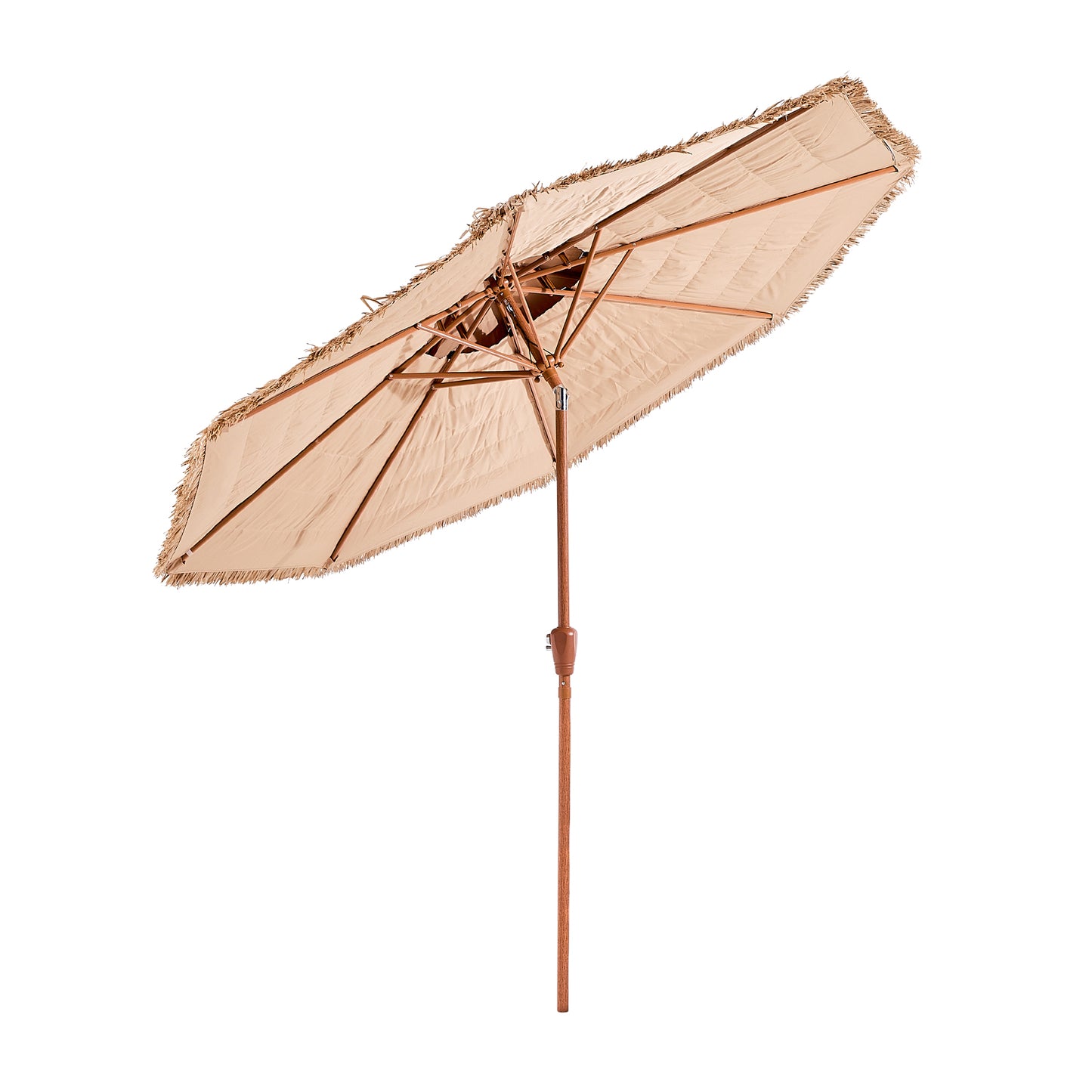 Tiki Umbrella 2-Tier Thatched Patio Umbrella 9 ft for Pool Patio Beach