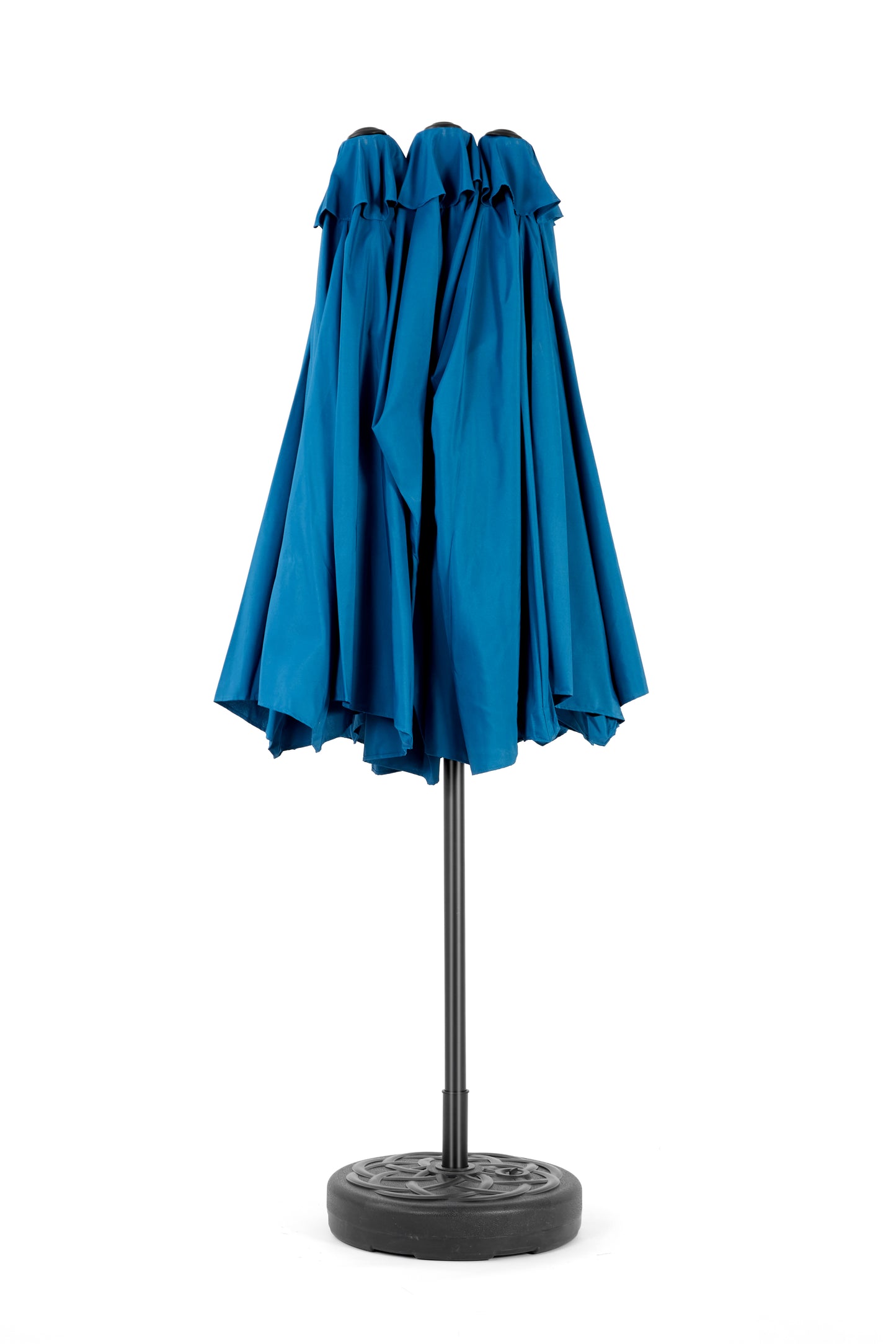 14.8 Ft Double Sided Outdoor Umbrella Rectangular Large with Crank ( Dark blue )(No Base)