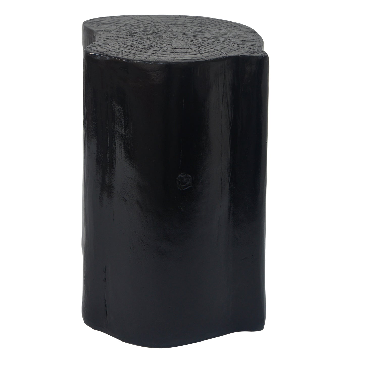 2-in-1 Irregular MGO End Table, Split Design, Small Space Friendly,Indoor Outdoor Use,Black Color