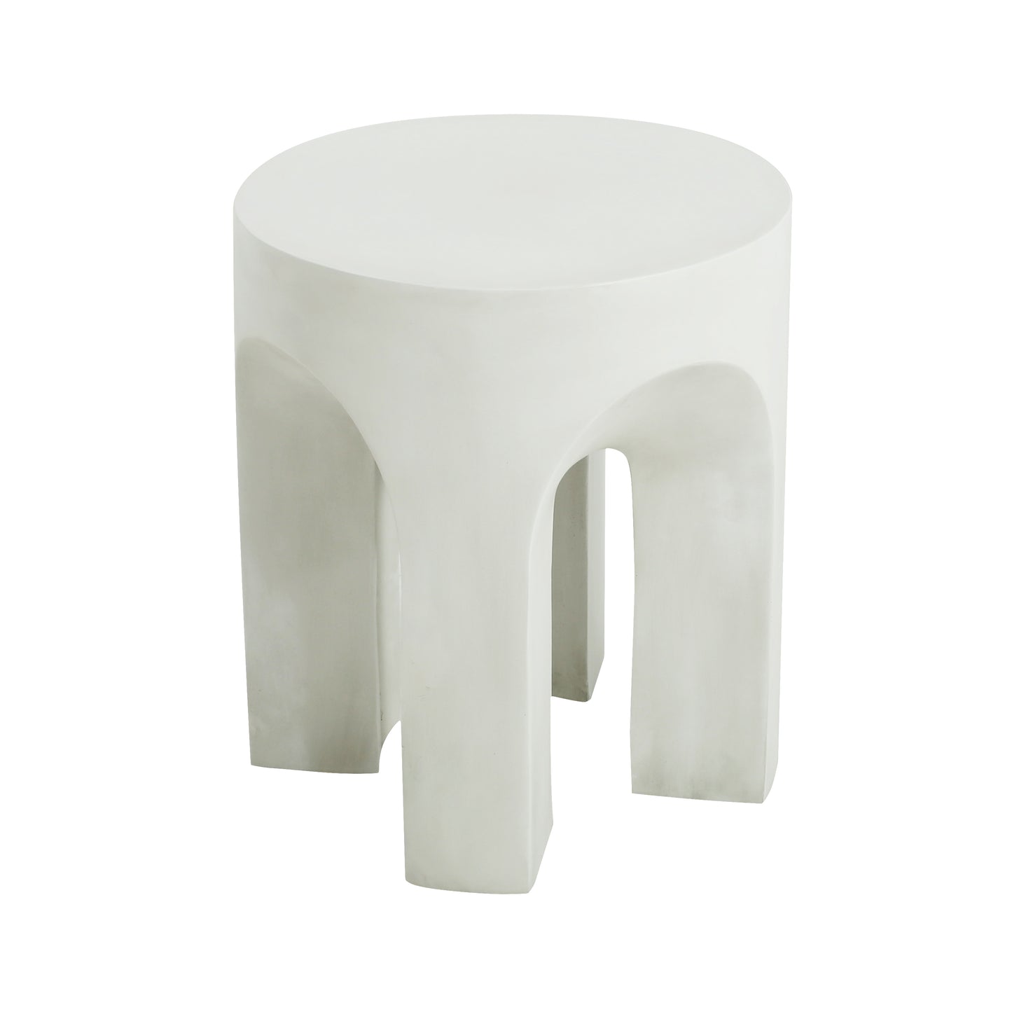 Outdoor MGO Round Top Side Table/End Table, Living Room Accent Table,Antique White