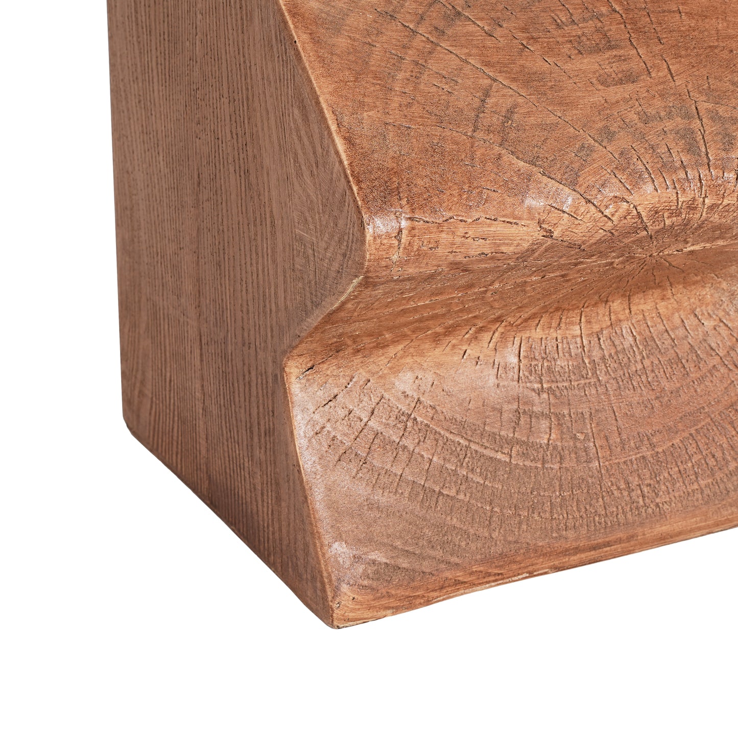 MGO Side Table, Set of 2 Rectangular Outdoor Side Tables, Decorative Garden Stools for Indoor Outdoor, Accent Table,Patio Side Table,Nesting End Table,Faux Wood Natural Color