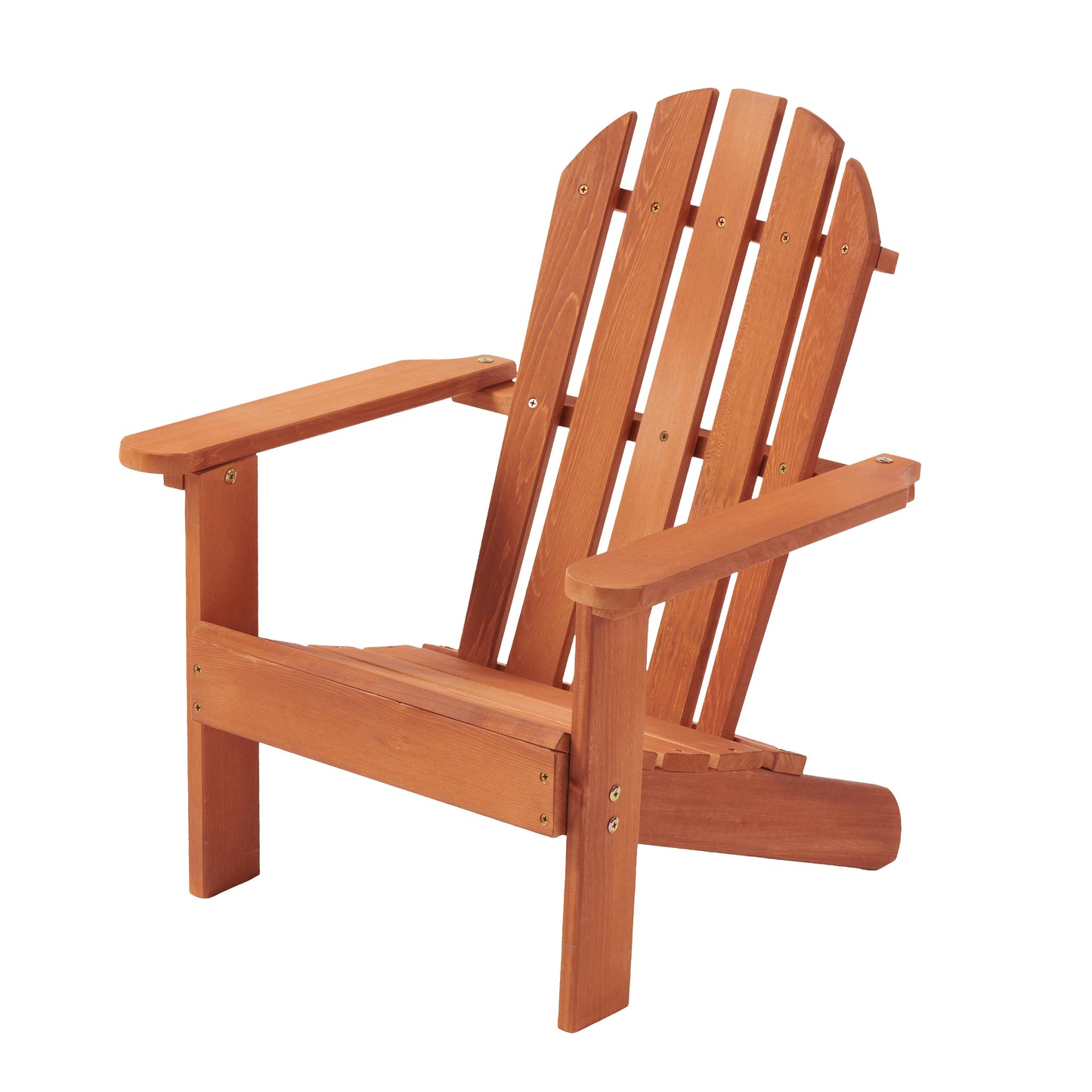 Wooden Kid's Adirondack Chair for Indoor and Outdoor, Natural Cedar Patio Lounge Chiar for Kids
